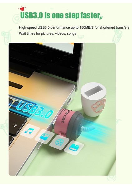Sevimli Karikatür Süt Çay Bardağı Müzik Araba U Disk 64 GB Memory Stick USB Flash Sürücü Harici Depolama Bilgisayar U Disk Kahverengi (Yurt Dışından) modelleri