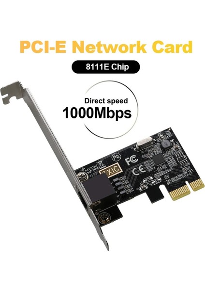 Pcıe To RJ45 Ağ Kartı 10/100/1000 Mbps RJ45 Pcı Express Dönüştürücü Lan Ethernet Gigabit Adaptörü Pcıe Masaüstü Bilgisayar Için (Yurt Dışından)