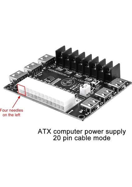 24 PIN/20PIN Atx Güç Kaynağı Kesme Panosu Modülü Adaptör Güç Konektörü Desteği 12V -12V 5V 5VSB 3.3V Kılıf ile (Yurt Dışından)