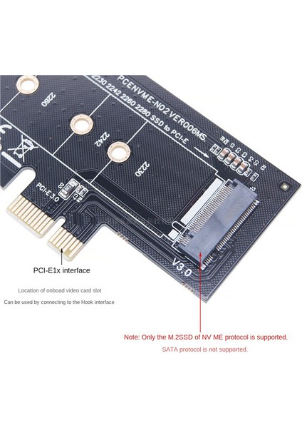 M.2 Pcıe Adaptörü, M.2 - Pcı E3.0 X1 Genişletme Kartı, M2 SSD Ngff Nvme(M Anahtarı) - Masaüstü Pcı Express Yuvası Için Pcıe 3.0 x 1 (Yurt Dışından)