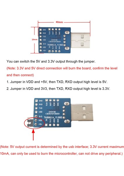 CH343G Modülü Usb'den Ttl'ye Dönüştürücü Adaptör Modülü CH343G Usb'den Seri Bağlantı Noktasına Modül Desteği RS485 Anahtarlama (Yurt Dışından) fiyatları