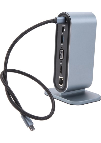 12 In 1 Tip C Hub USB 3.0 Dikey Bağlantı Istasyonu Usb-C Splitter Tf Okuyucu Ethernet Adaptörü 4K Pd 100W Dizüstü Bilgisayar Için (Yurt Dışından)