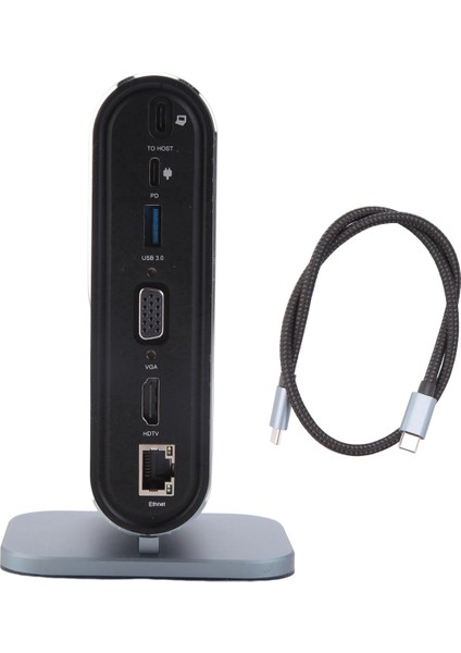 12 In 1 Tip C Hub USB 3.0 Dikey Bağlantı Istasyonu Usb-C Splitter Tf Okuyucu Ethernet Adaptörü 4K Pd 100W Dizüstü Bilgisayar Için (Yurt Dışından)