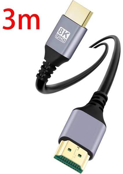 Hdtv 2.1 8k Ultra Hd Kablo -Uyumlu 19+1 Çekirdek Od4.0 Ultra Ince Kablo Çok Fonksiyonlu Tv Bilgisayar Monitörü Kablosu, B (Yurt Dışından) fırsatları