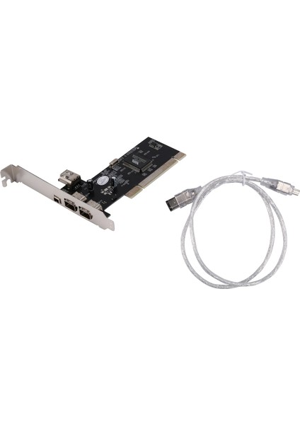 Pcı - 1394A Kart, Pcı - Ieee 1394A 4 Bağlantı Noktalı Firewire Kartı, 0,8m 6pin - 4pin 1394A Kablo ile (Yurt Dışından)