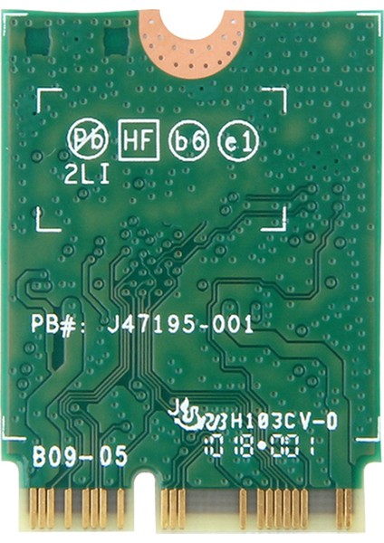 9560NGW Wifi Kartı + 2xantenna 1730MBPS Kablosuz Ac 9560 2.4g+5g Bt 5.0 802.11AC M.2 Cnvı 9560NGW Kablosuz Adaptör (Yurt Dışından)