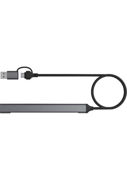 7 Bağlantı Noktalı USB Hub Ince Mini 2'si 1 Arada (Usb-C+Usb 3.0) USB 2.0x6+Usb 3.0x1 5gbps Hızlı Iletim Usb3.0 Hub Ayırıcı (Yurt Dışından)