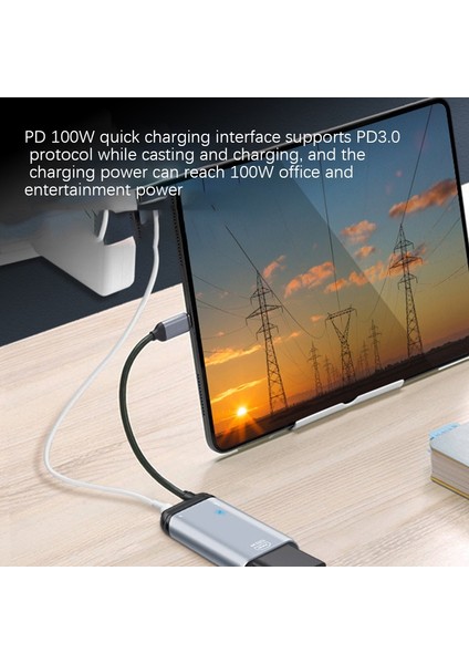 Kablo Adaptörü, PRO11, Matebook Için Usb-C - Vga/pd/veri 3'ü 1 Arada Kısa Hat Hd Dönüştürücü (Yurt Dışından)