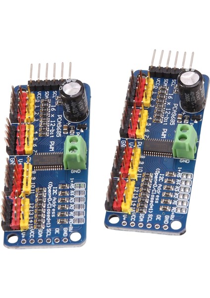 2 Adet PCA9685 16 Kanal 12 Bit Pwm Servo Motor Sürücüsü I2C Iıc Modülü Servo Kalkan Modülü Için (Yurt Dışından)