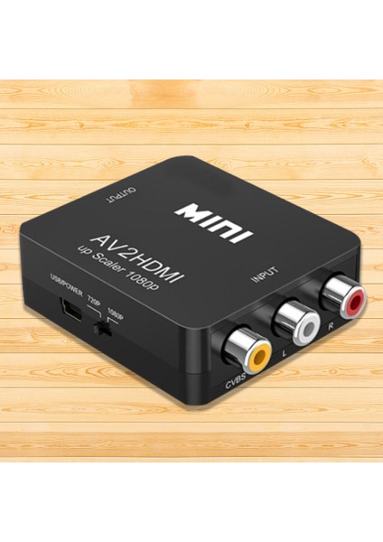 Rca'dan Av'ye Dönüştürücü 1080P Mini Rca Cvbs Video Ses Dönüştürücü Adaptör Pal/ntsc Için Tv/pc/ / Stb/ (Yurt Dışından) modelleri