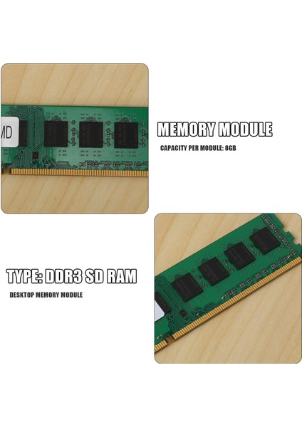 Amd Sistemi Için 8 GB Pc Bellek Modülü Ram Ddr3 PC3-10600 1333MHZ Dımm Masaüstü (Yurt Dışından)