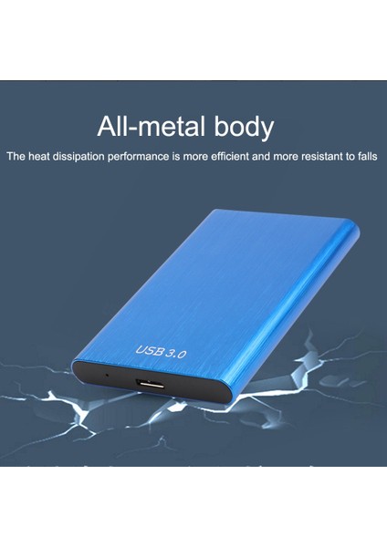 250 GB Harici Sabit Disk HDD 2.5 Inç Taşınabilir Usb3.0 Masaüstü Pc Laptop Için Harici Mobil Sabit Disk Depolama Mavi (Yurt Dışından)