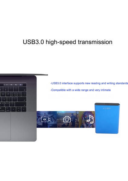 250 GB Harici Sabit Disk HDD 2.5 Inç Taşınabilir Usb3.0 Masaüstü Pc Laptop Için Harici Mobil Sabit Disk Depolama Mavi (Yurt Dışından)