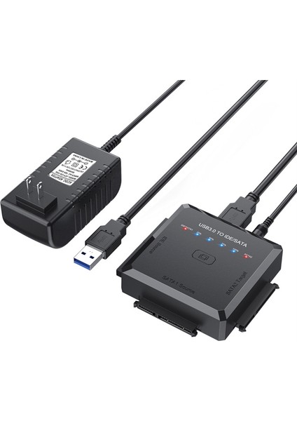USB 3.0 - Sata Ide Adaptörü, 2,5 Için Uygun, 3,5 Inç Sabit Disk, Hdd/ssd Harici Kablo Adaptörü 5 Gbps Hız Ab Tak (Yurt Dışından)