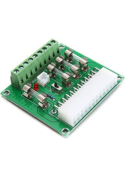 24/20-Pin Atx Bilgisayar Pc Güç Kaynağı Kesme Panosu Adaptörü Uzatma Modülü Dc Fiş Konnektörü +3.3V +5V -12V +12V +5V (Yurt Dışından)