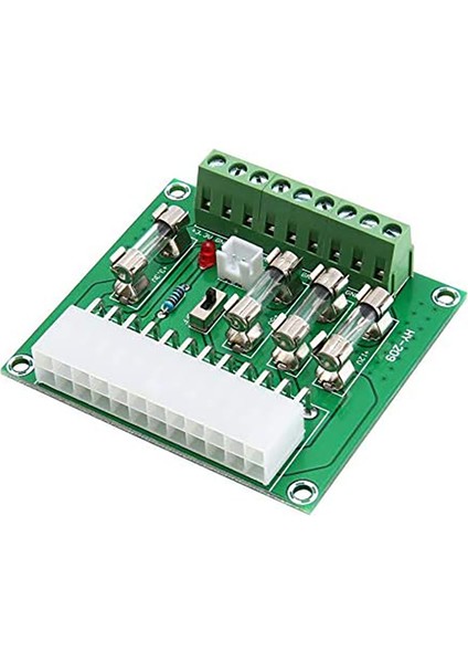 24/20-Pin Atx Bilgisayar Pc Güç Kaynağı Kesme Panosu Adaptörü Uzatma Modülü Dc Fiş Konnektörü +3.3V +5V -12V +12V +5V (Yurt Dışından)