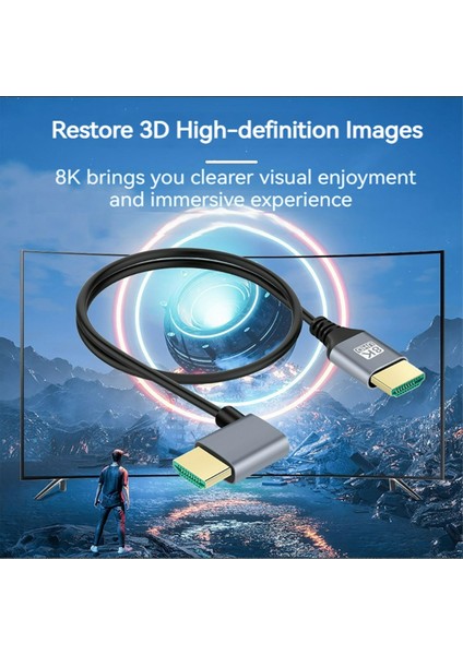 Hdtv 2.1 8k Dirsek Çok Fonksiyonlu Uyumlu Arayüz Hd Taşınabilir Hat Ekranı Bilgisayar Set Üstü Kutusu Tv Kablosu, B (Yurt Dışından)
