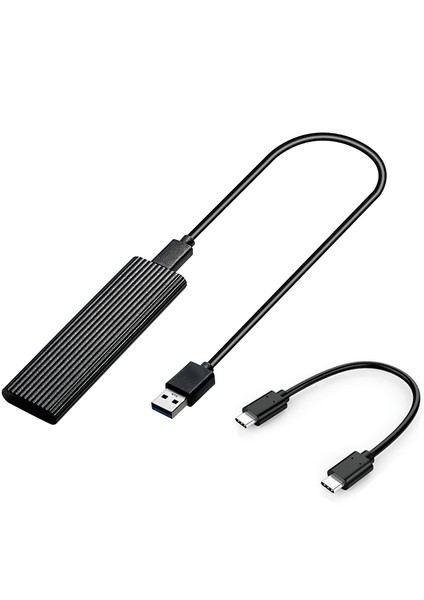 USB C/usb'den Nvme ve Sata Ngff Ssd'ye Harici Muhafaza Adaptörü, USB C 3.1 Gen 2 10GBPS M.2 Nvme Veya 6gbps Sata(Siyah) (Yurt Dışından)