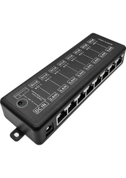 Poe Enjektörü 8 Bağlantı Noktalı Poe Güç Adaptörü Cctv Ağı Için Ethernet Güç Kaynağı Poe Kamera Ethernet Üzerinden Güç, Beyaz (Yurt Dışından)