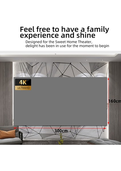 Tüm Projektörler Için Uygun 130 Inç Kapalı Projektör Ekranı Taşınabilir Ekran Katlanabilir Ekran Yıkanabilir Ekran (Yurt Dışından)