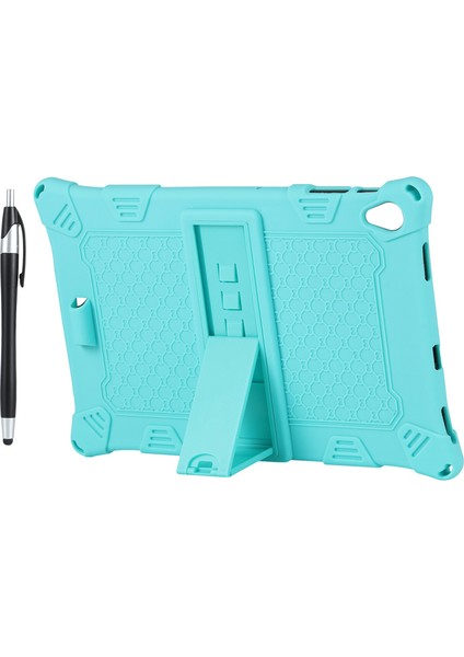 IPLAY40 Tablet Için Koruma Kılıfı 10.4 Inç Silikon Kılıf Kalemli Ayarlanabilir Tablet Standı (Yeşil) (Yurt Dışından)
