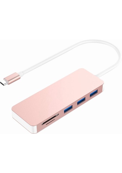 Type-C 5'i 1 Arada Yerleştirme Istasyonu Sd, Tf Desteği: Windows ME/2000/XP/VISTA/NT/7/8, Tüm USB C Cihazları Için Uygundur (Yurt Dışından)