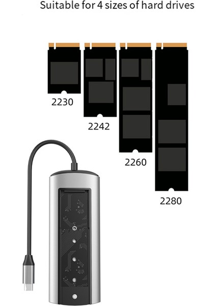 6'sı 1 Arada USB Type-C Bağlantı Istasyonu Çok Fonksiyonlu Hızlı Şarj Istasyonu Bağlantı Istasyonu Sata Tek Anlaşma (Yurt Dışından)
