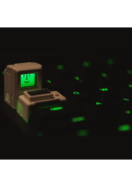 K01 Klasik Retro Macintosh Mekanik Klavye Için Klavye Tuşları Arkadan Aydınlatmalı Rgb 61 64 87 Tuşları Esc 1.5u Sekmesi Keycaps B (Yurt Dışından)