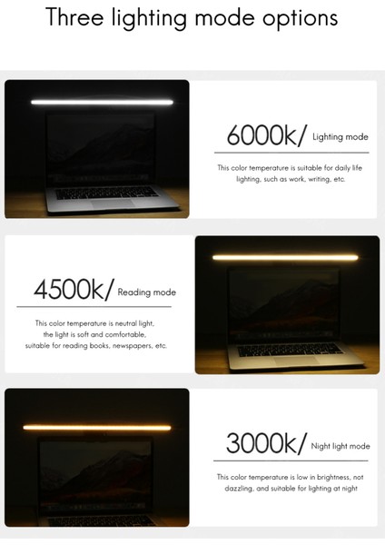 Monitör Işık Çubuğu-Bilgisayar Monitörü LED Lamba USB ile Güçlendirilir, Otomatik Karartma ve Renk Ayarı ve Ofis/ev Için Temas Sensörü (Yurt Dışından)