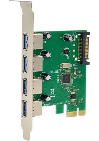 VL805 Pcı Express Adaptör Kartı Pcı-E X1 4 Port USB 3.0 Genişletme Kartı 5gps Yüksek Hızlı Yükseltici Kart USB 3.0 Dönüşüm Kartı (Yurt Dışından)