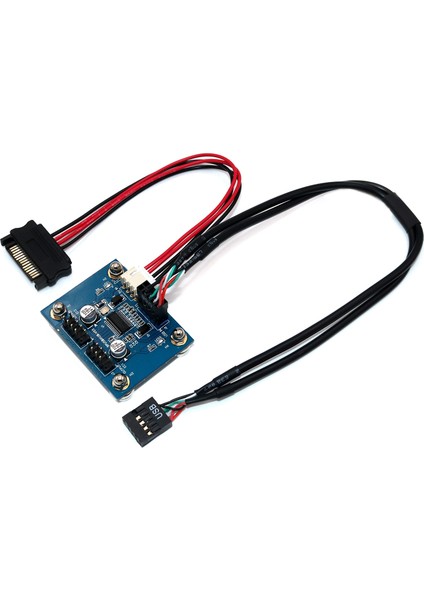 Masaüstü, Klavye, Fare, USB Flash Sürücü Için Sata Güç Kablosu ve 180 Derece Manyetik Tabanlı 4 Bağlantı Noktalı USB 2.0 Hub Modülü (Yurt Dışından)