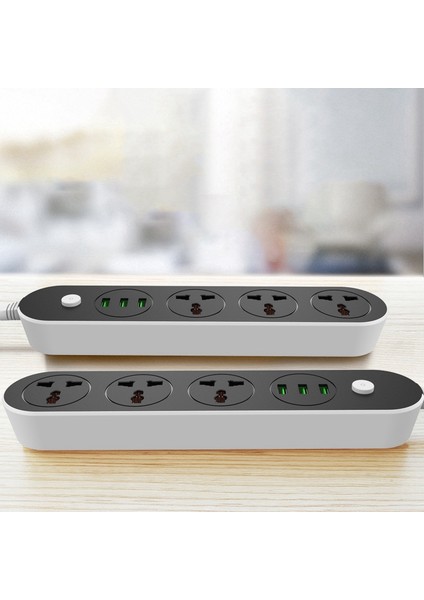 3 Çıkışlı Güç Şeridi 3 USB 5V 3A Bağlantı Noktası 2500W 10A Ofis-Ab Fişi Için Anahtarlı 6,5 Feet Kablo Uzatma (Yurt Dışından) fırsatları