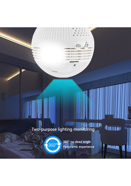 960P Wıfı Ampul Kamera Geniş Açı Balıkgözü Hd Kapalı 32G Hafıza Kartı Kamera Kızılötesi + Beyaz Işık Kamera ile (Yurt Dışından) indirimleri