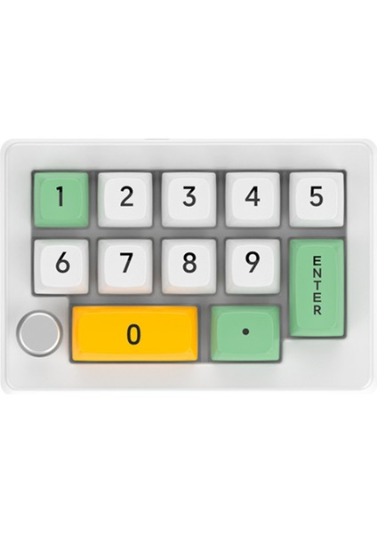 13 Tuşlu Makro Programlanabilir Klavye Tamamen Çalışırken Değiştirilebilir Mekanik Anahtar 7 Renk Rgb Işıklı Oyun Klavyesi-Beyaz (Yurt Dışından)