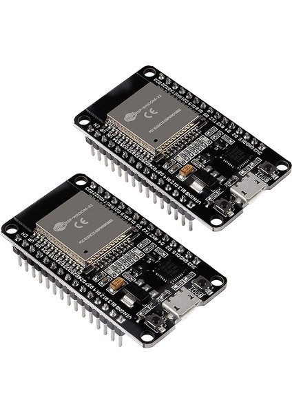 2 Paket ESP32 ESP-32S Geliştirme Kartı 2.4ghz Çift Modlu Wifi + Bluetooth Çift Çekirdekli Mikrodenetleyici Işlemci Entegre (Yurt Dışından)