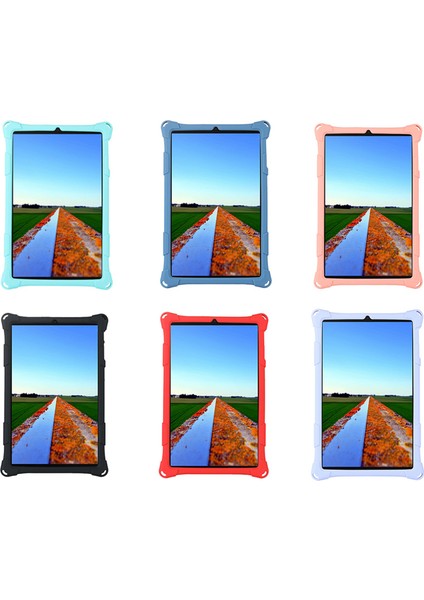 IPLAY40 Için Silikon Kılıf 10,4 Inç Tablet Kılıfı Ayarlanabilir Askılı ve Kalemli Tablet Standı (Pembe) (Yurt Dışından)