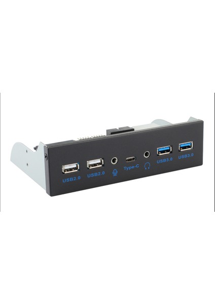 USB 3.0 USB 2.0 3.5mm Ses Ön Panel Usb3.0 Hub Splitter Masaüstü Için Dahili Braket Adaptörü 3.5 Inç Disket Yuvası (Yurt Dışından)