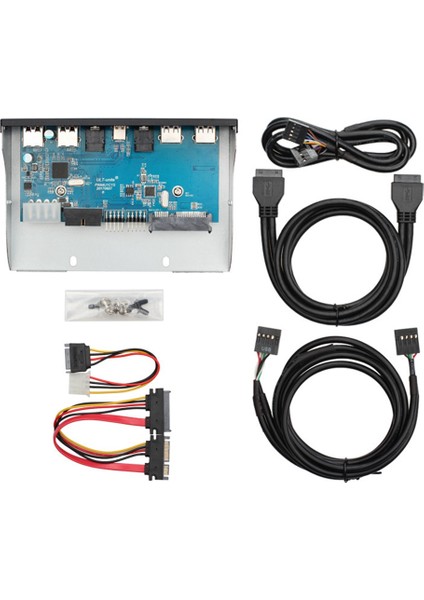 USB 3.0 USB 2.0 3.5mm Ses Ön Panel Usb3.0 Hub Splitter Masaüstü Için Dahili Braket Adaptörü 3.5 Inç Disket Yuvası (Yurt Dışından)