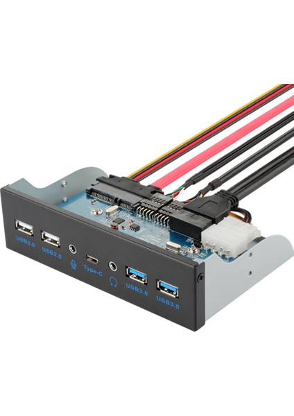 USB 3.0 USB 2.0 3.5mm Ses Ön Panel Usb3.0 Hub Splitter Masaüstü Için Dahili Braket Adaptörü 3.5 Inç Disket Yuvası (Yurt Dışından)