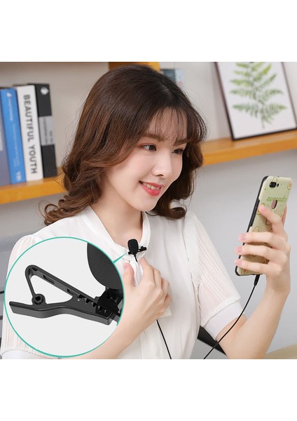 M50PLUS Yaka Mikrofonu 360 Derece Çok Yönlü Pikap Mikrofon 3.5mm Bilgisayar Oyunu Canlı K Şarkı Mikrofon (Yurt Dışından)