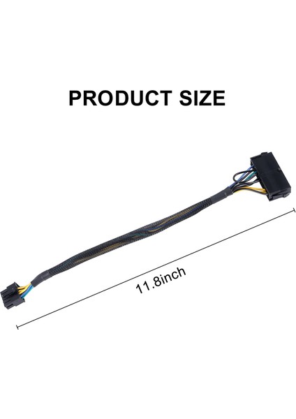 Pc ve Sunucular Için 24 Pin - 10 Pin Atx Psu Ana Güç Adaptörü Örgülü Kollu Kablo 12 Inç (30 Cm) (Yurt Dışından)