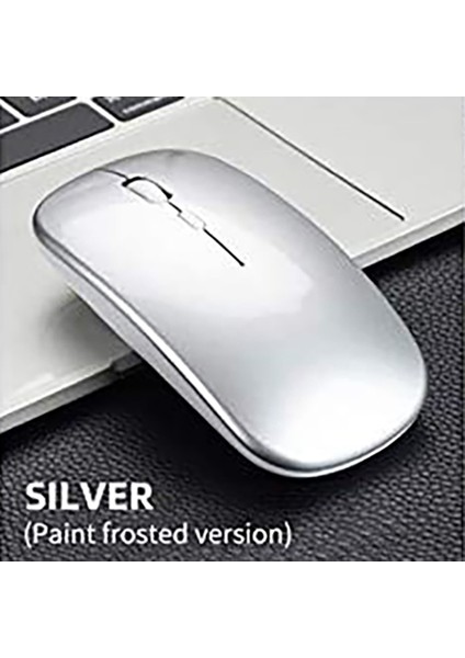 2,4 Ghz Kablosuz Optik Fare, Ultra Ince Sessiz USB Şarjlı Oyun Faresi, Oyun Için Uygun, Gri (Yurt Dışından) fiyatları