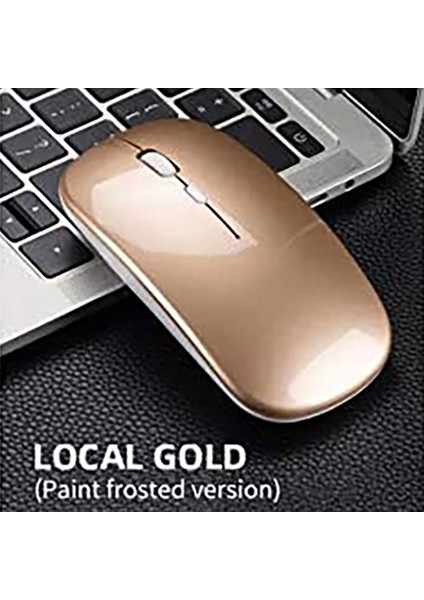 2,4 Ghz Kablosuz Optik Fare, Ultra Ince Sessiz USB Şarjlı Oyun Faresi, Oyun Için Uygun, Gri (Yurt Dışından) fırsatları