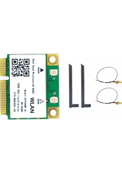 8265 Ac Wifi Kartı 8db Anten 1200M 2.4/5g Mini Pcıe Bluetooth 4.2 Desteği -Win7 Win 8 Win 10 Linux Için Mimo (Yurt Dışından)
