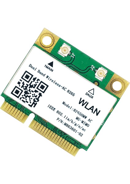 8265 Ac Wifi Kartı 8db Anten 1200M 2.4/5g Mini Pcıe Bluetooth 4.2 Desteği -Win7 Win 8 Win 10 Linux Için Mimo (Yurt Dışından)