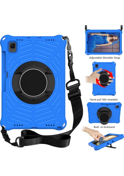 Tab A7 Kılıf 2020 Için 10.4 Inç SM-T500/T505 360 Derece Dönen Stand El Omuz Askısı ile Mavi (Yurt Dışından) fiyatları