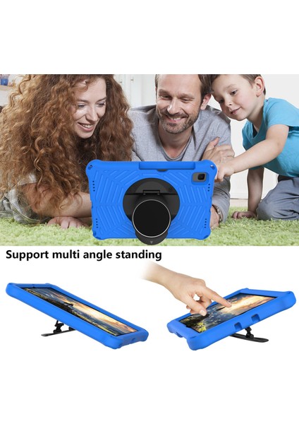 Tab A7 Kılıf 2020 Için 10.4 Inç SM-T500/T505 360 Derece Dönen Stand El Omuz Askısı ile Mavi (Yurt Dışından) indirimleri