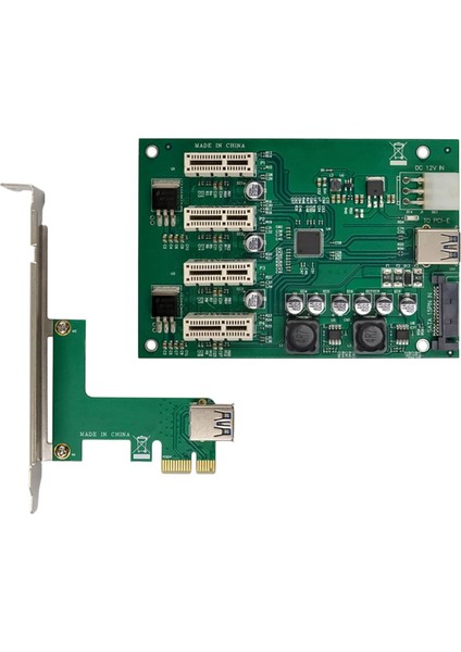 Pcı-E ASM1184E Gruplandırılmış Dönüşüm Kartı Pcıe X1 - 4xpcıe X1 Kart Yuvası Usb3.0 Sata3.0 6pın Güç Dönüşüm Kartı (Yurt Dışından)