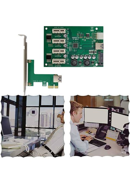 Pcı-E ASM1184E Gruplandırılmış Dönüşüm Kartı Pcıe X1 - 4xpcıe X1 Kart Yuvası Usb3.0 Sata3.0 6pın Güç Dönüşüm Kartı (Yurt Dışından)