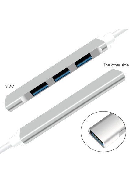 USB Hub Uzantıları 4 Bağlantı Noktalı USB 3.0 Hub Ultra Ince Taşınabilir Veri Merkezi Uygulanabilir (Yurt Dışından)